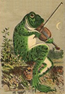 This is a small picture of a frog playing a violin