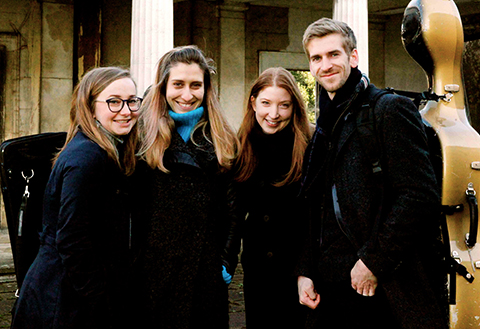 This is a small picture of the Consone Quartet