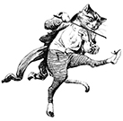 This is a small picture of a Cat playing the Violin